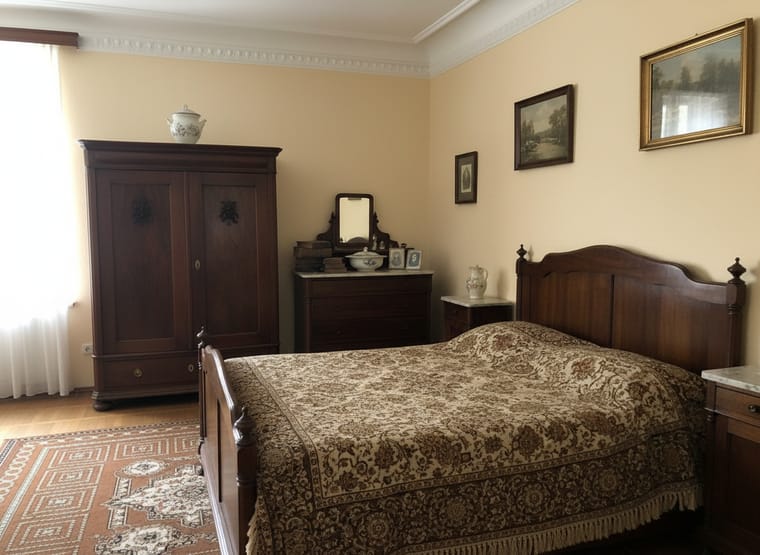 Voll möbliertes Schlafzimmer